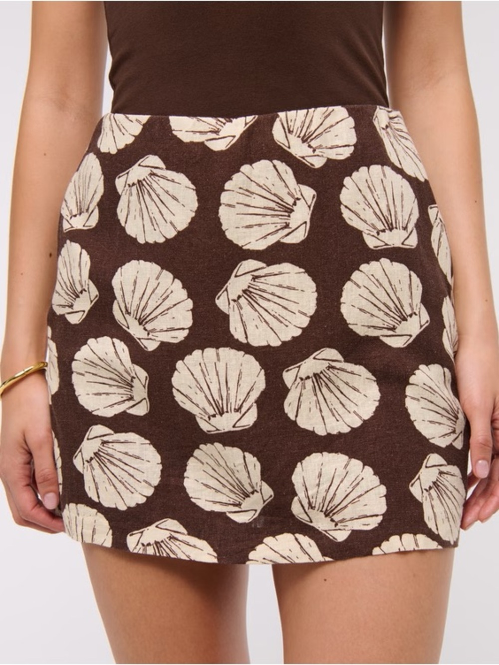 A&F Scarlett Linen-Blend Mini Skort